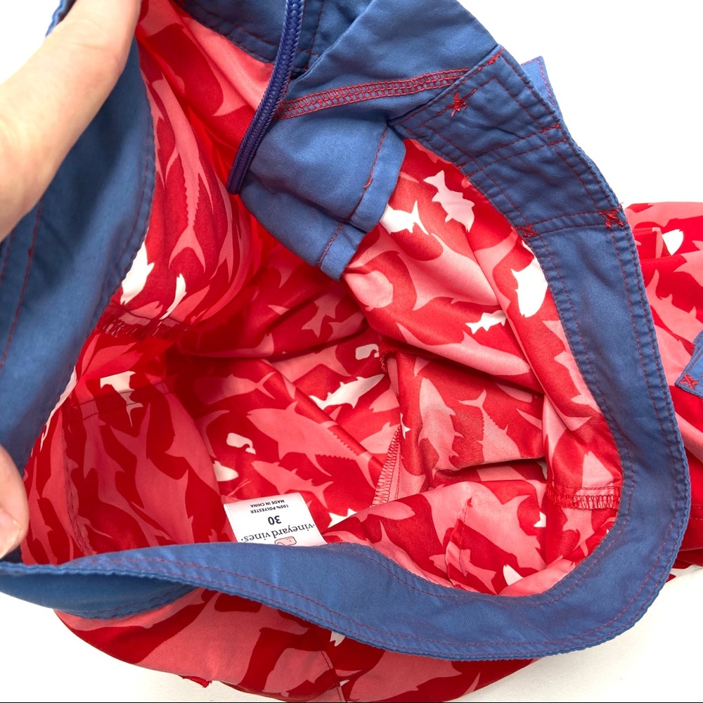 VINEYARD VINES Red Shark Board Shorts - Picture 10 of 14